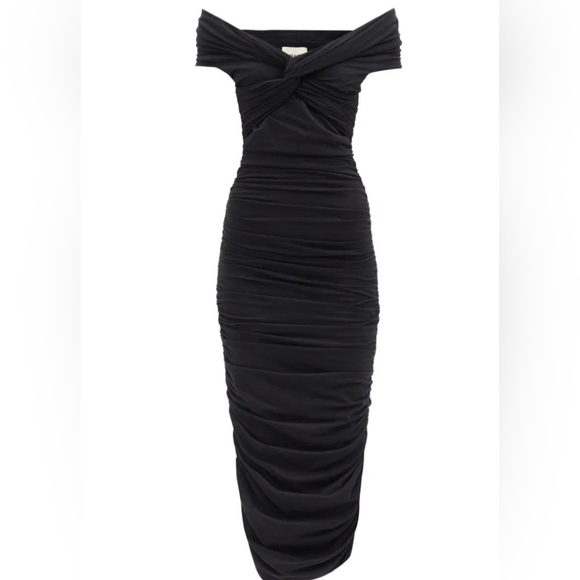 KHAITE Dresses & Skirts - Khaite Black Spence dress in Italian stretch-cotton jersey Size Small